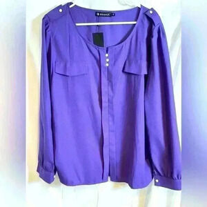 NWT! Allegra K Purple Blouse (Size XL)